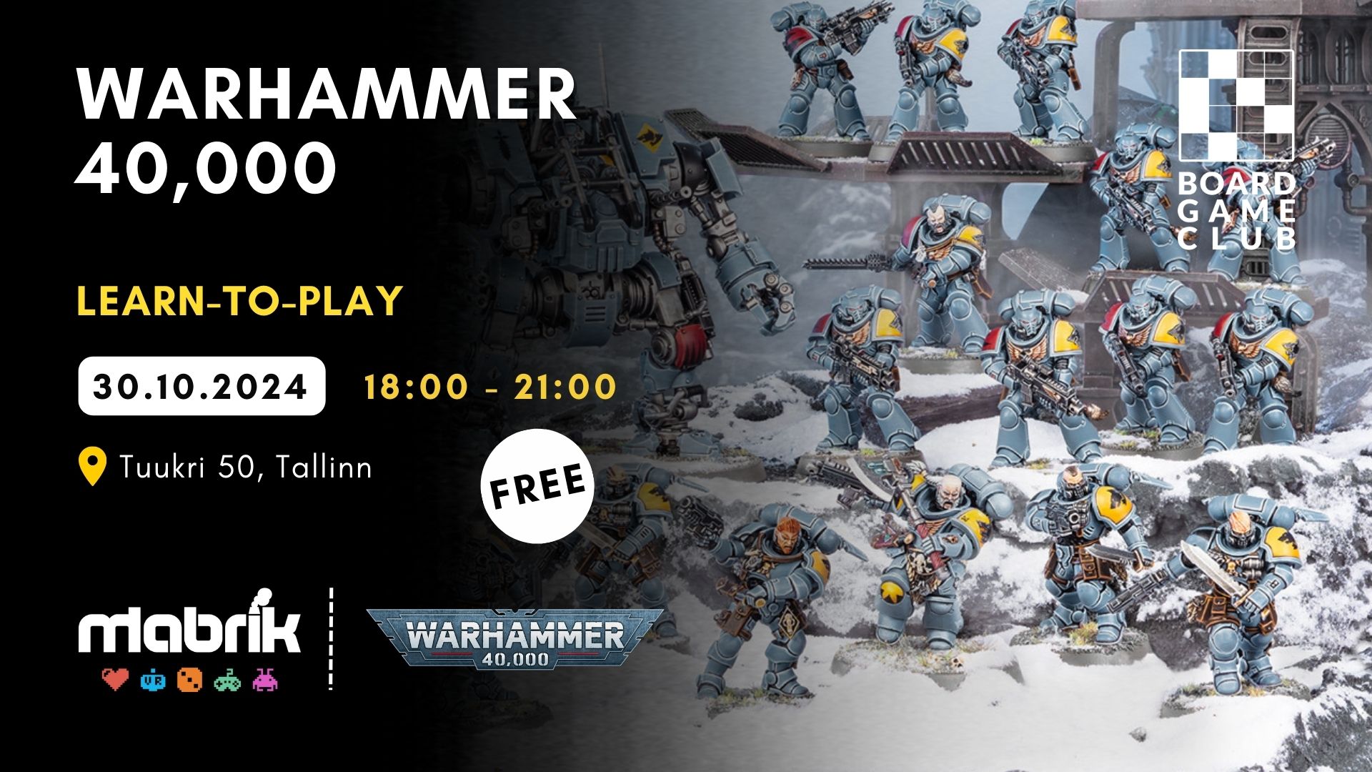 Events - 30.10.2024 - Warhammer 40k - Learn to Play