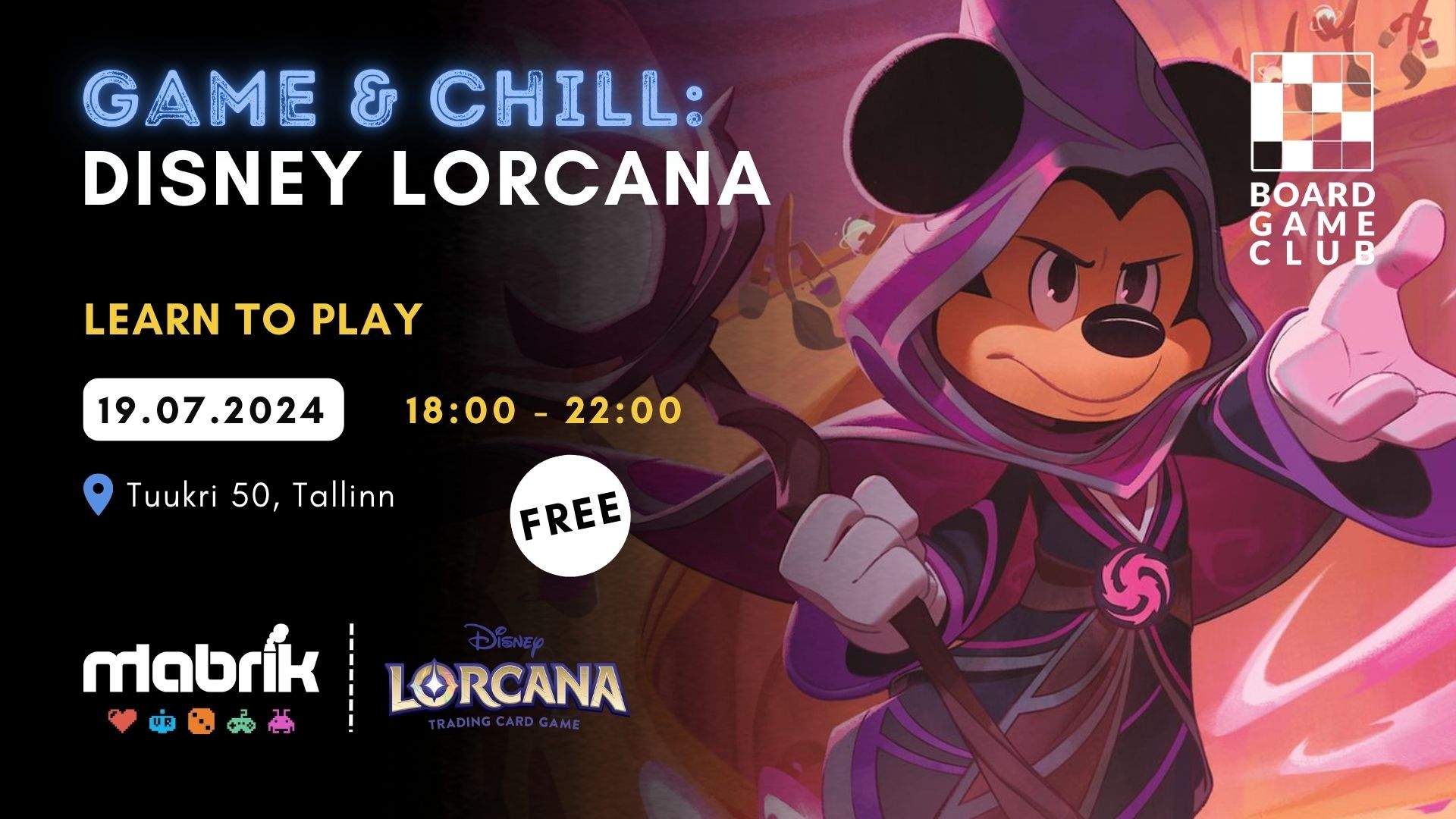 Events - 19.07.2024 - Disney Lorcana - Learn To Play